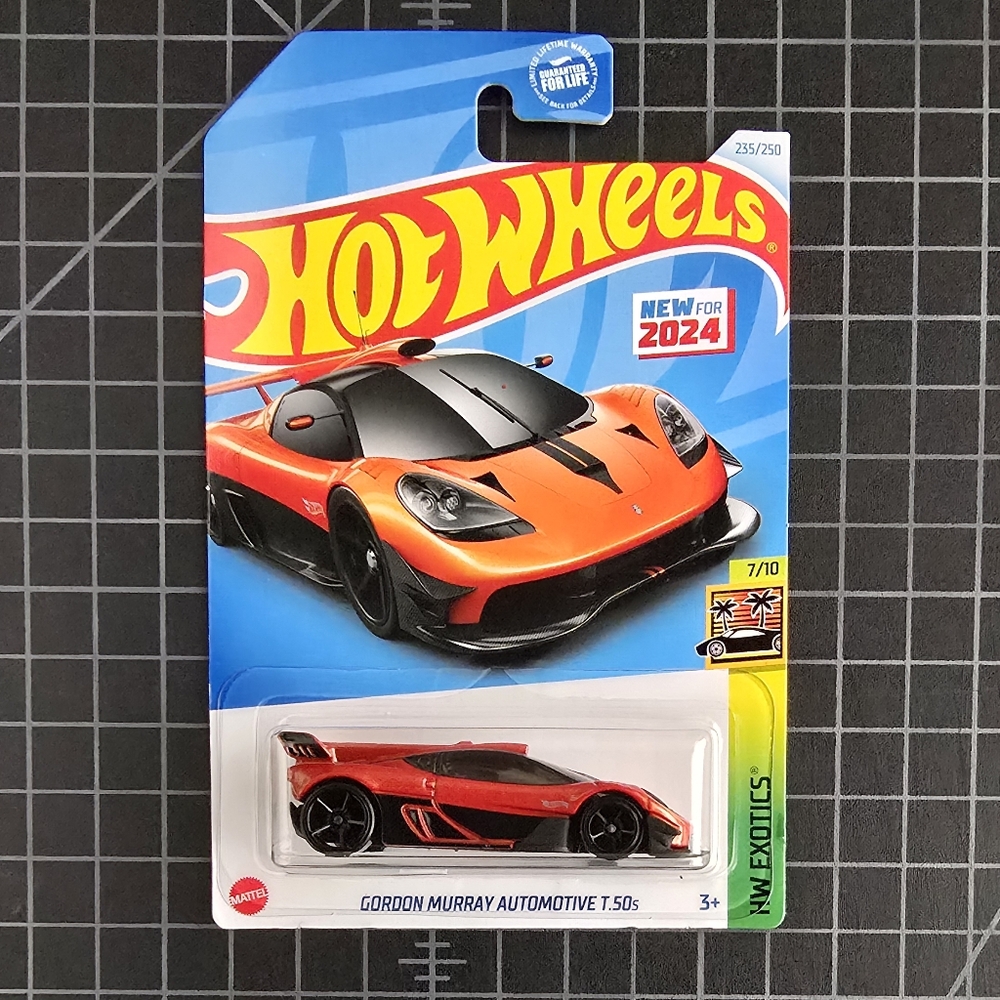 MATTEL HOT WHEELS 2024 GORDON MURRAY AUTOMOTIVE T.50S - METALFLAKE ORANGE